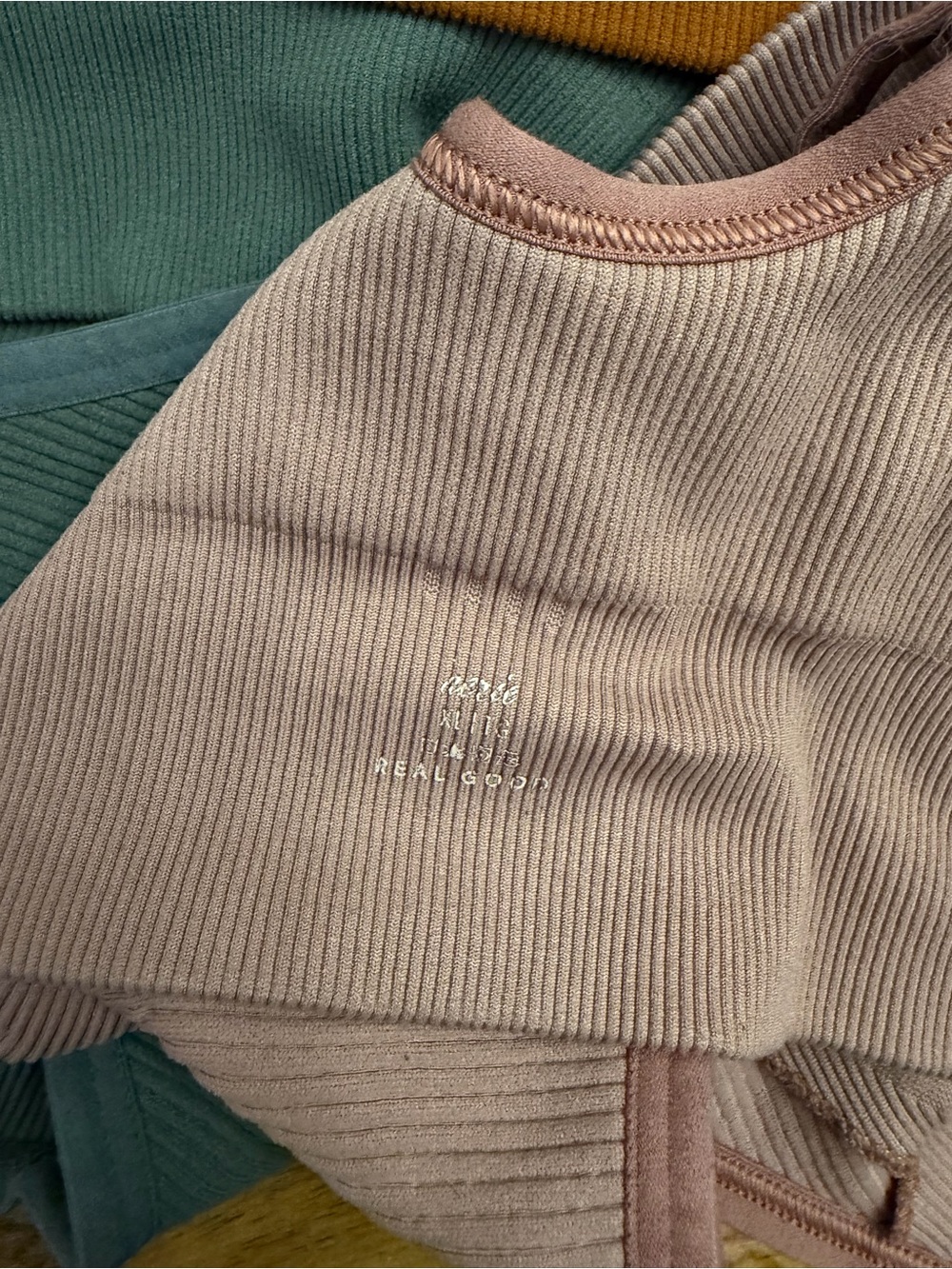 Aerie - Bundle of Strappy Bralettes - Teal, Rust, Mauve - Picture 5 of 5
